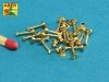 Aber 16110 Turned imitation of Hexagonal bolts &amp;amp;amp;amp;amp; nuts 1,6 x 4,0 mm x 15 pcs. And 1,6mm nuts x 10 pcs. (1:16)